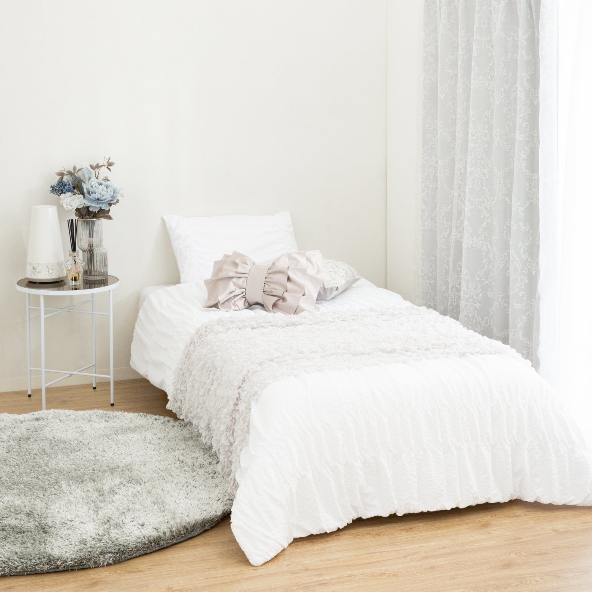 Kaste Memory Foam Round Rug Silver 1500
