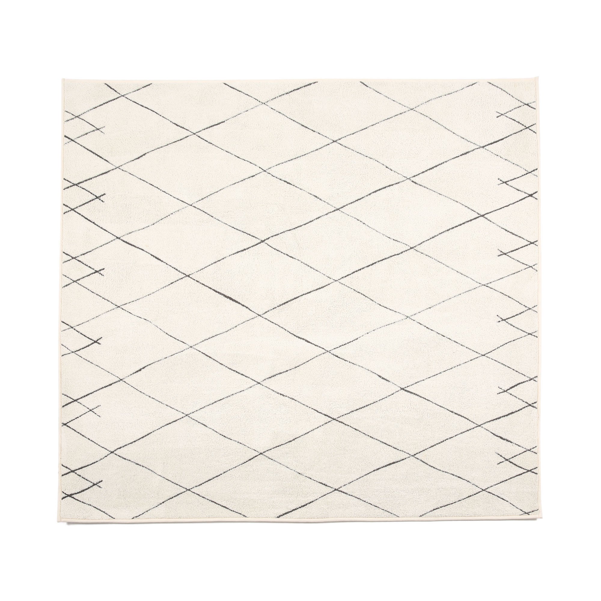Lattice Carpet Rug Large Ivory 1900D1900