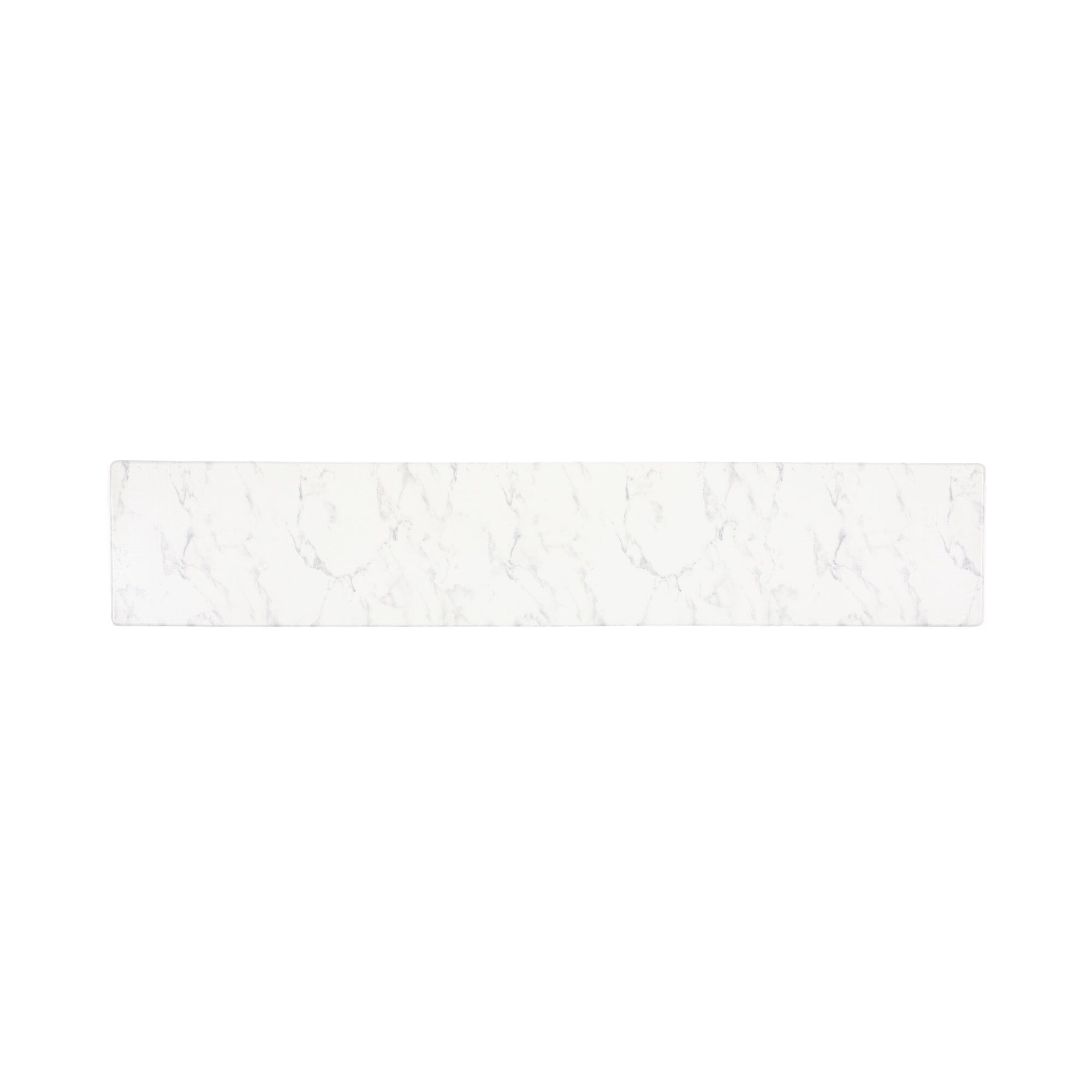PVC Kitchen Mat Marble Large White X Gray