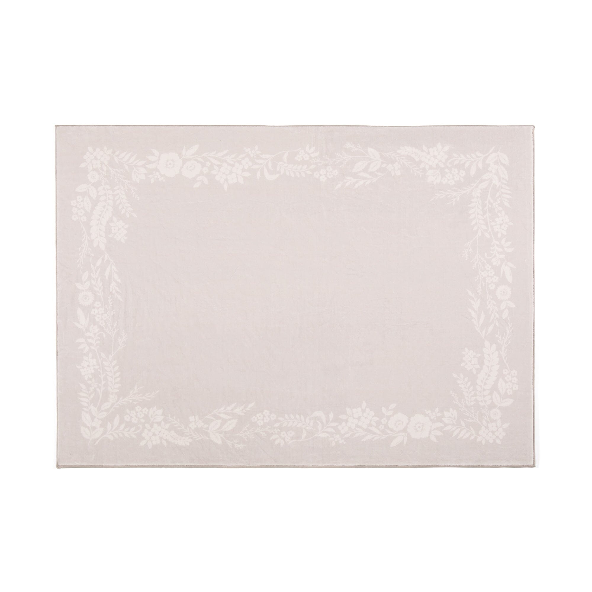 Design Print Rug Frame Flower  S W1400D1000 Pink
