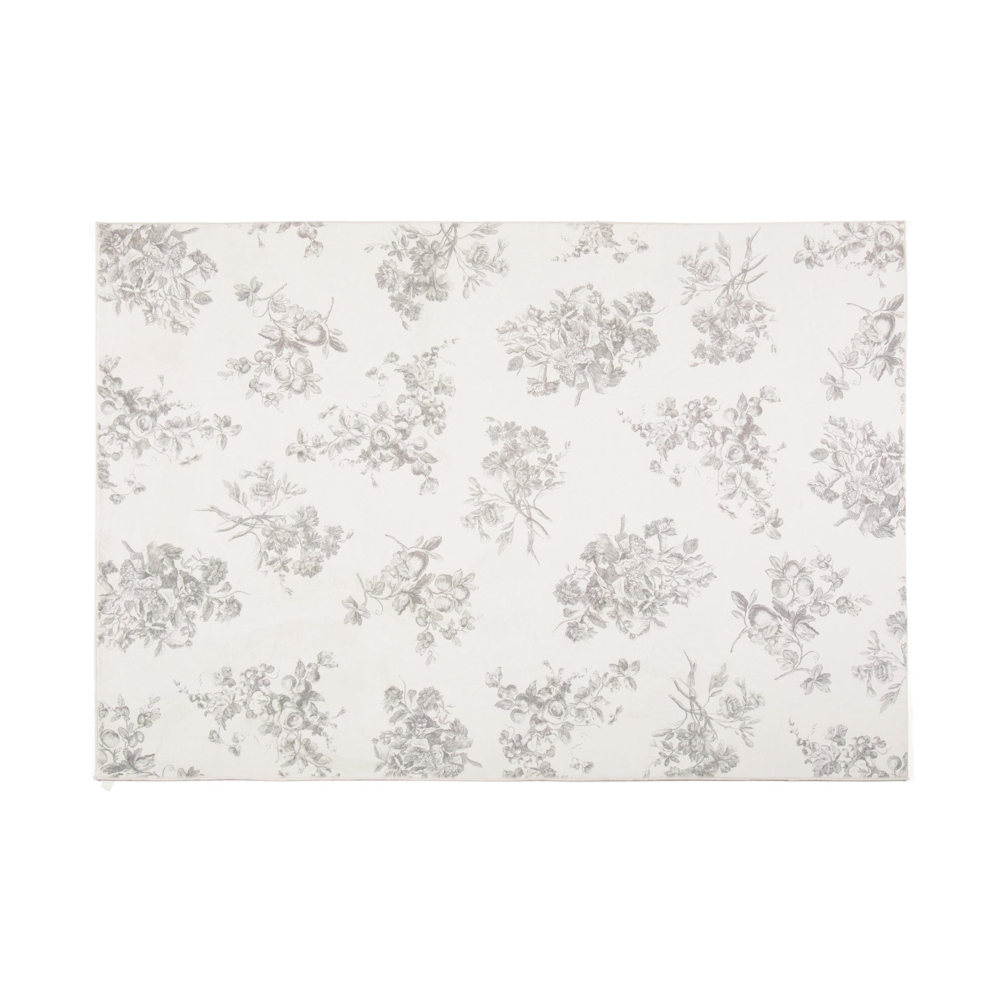 Design Print Rug Classic Flower M W2000D1400 Light Grey