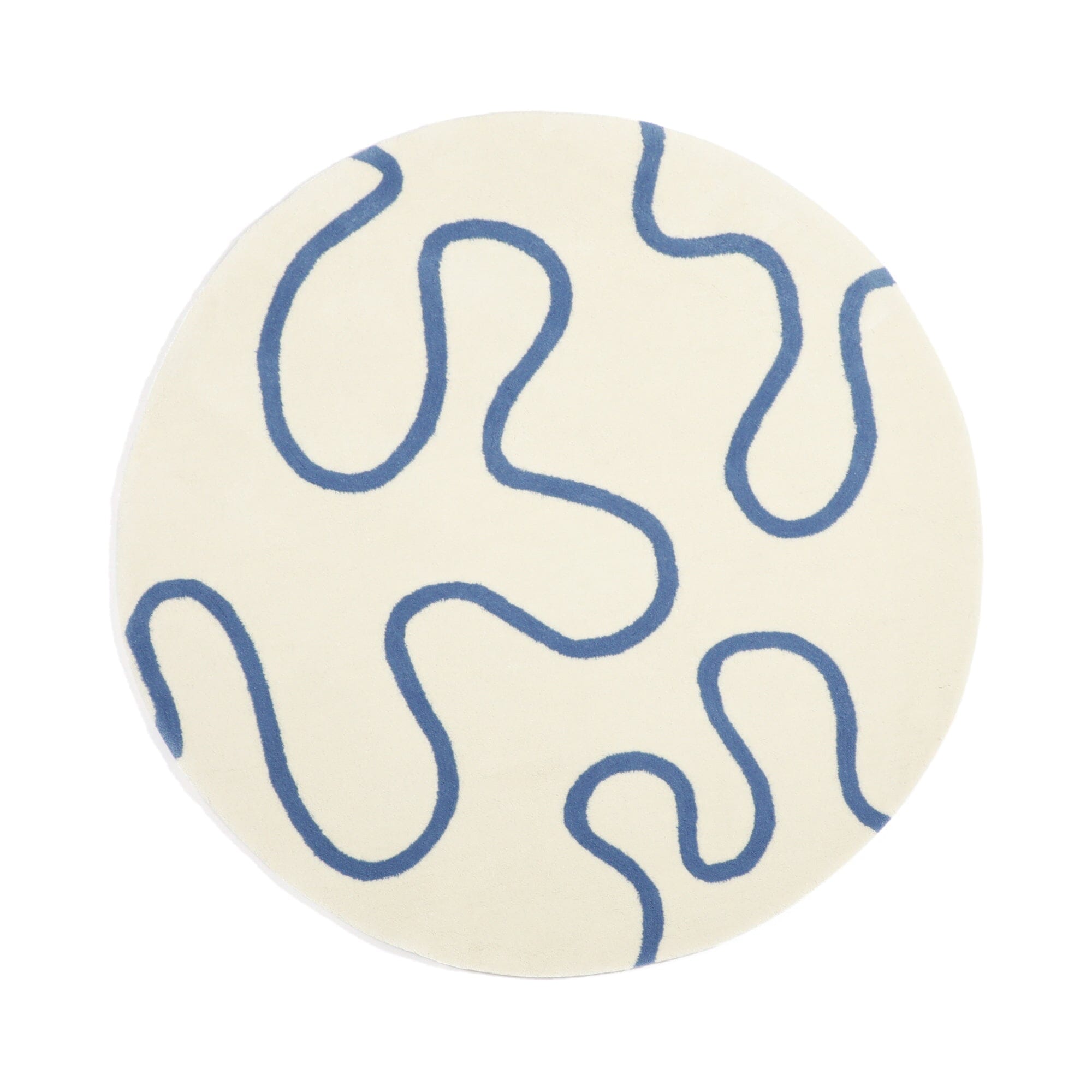 Wonder Rug Round 1500 Ivory X Blue
