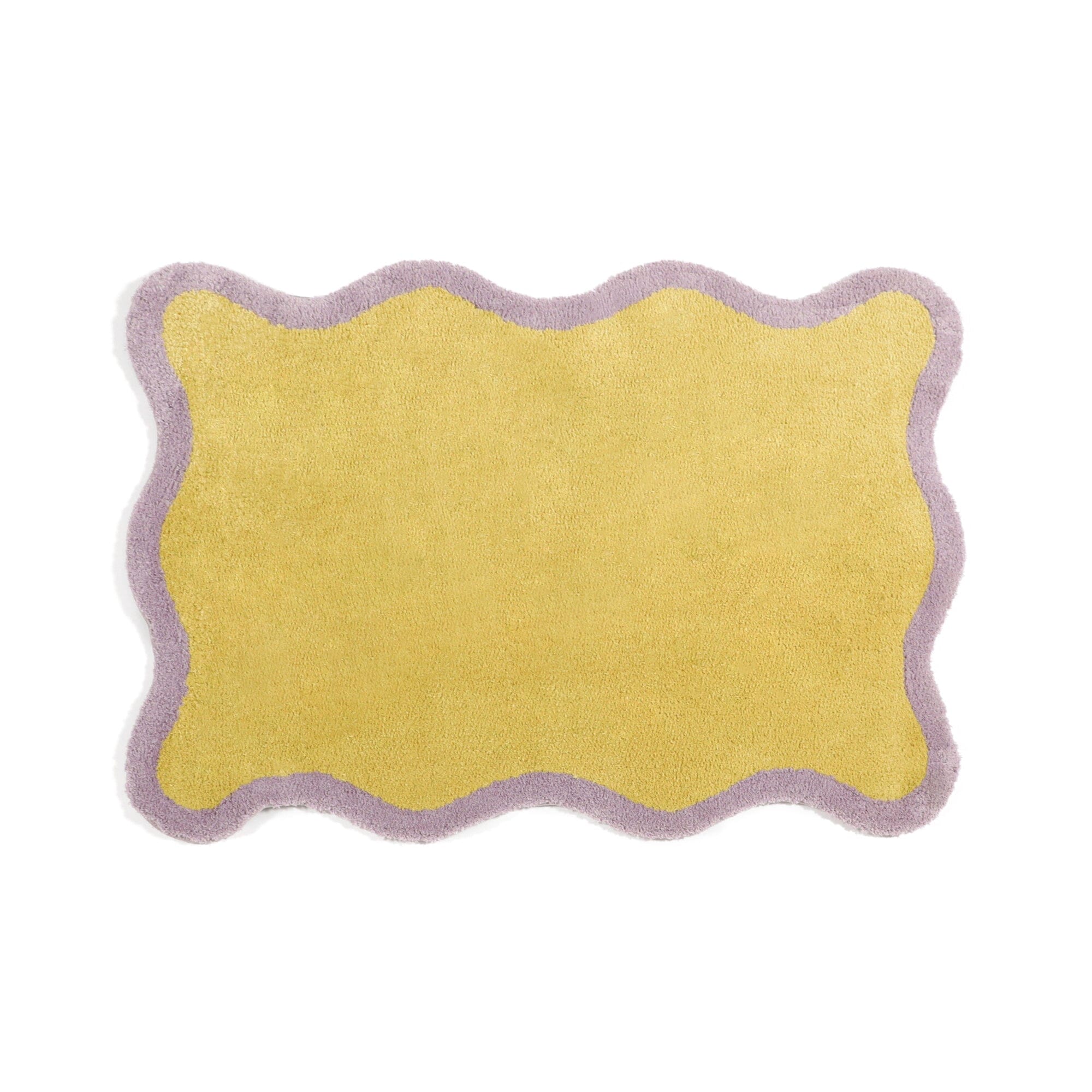 Wave Frame Rug S 1400 X 1000 Yellow X Purple