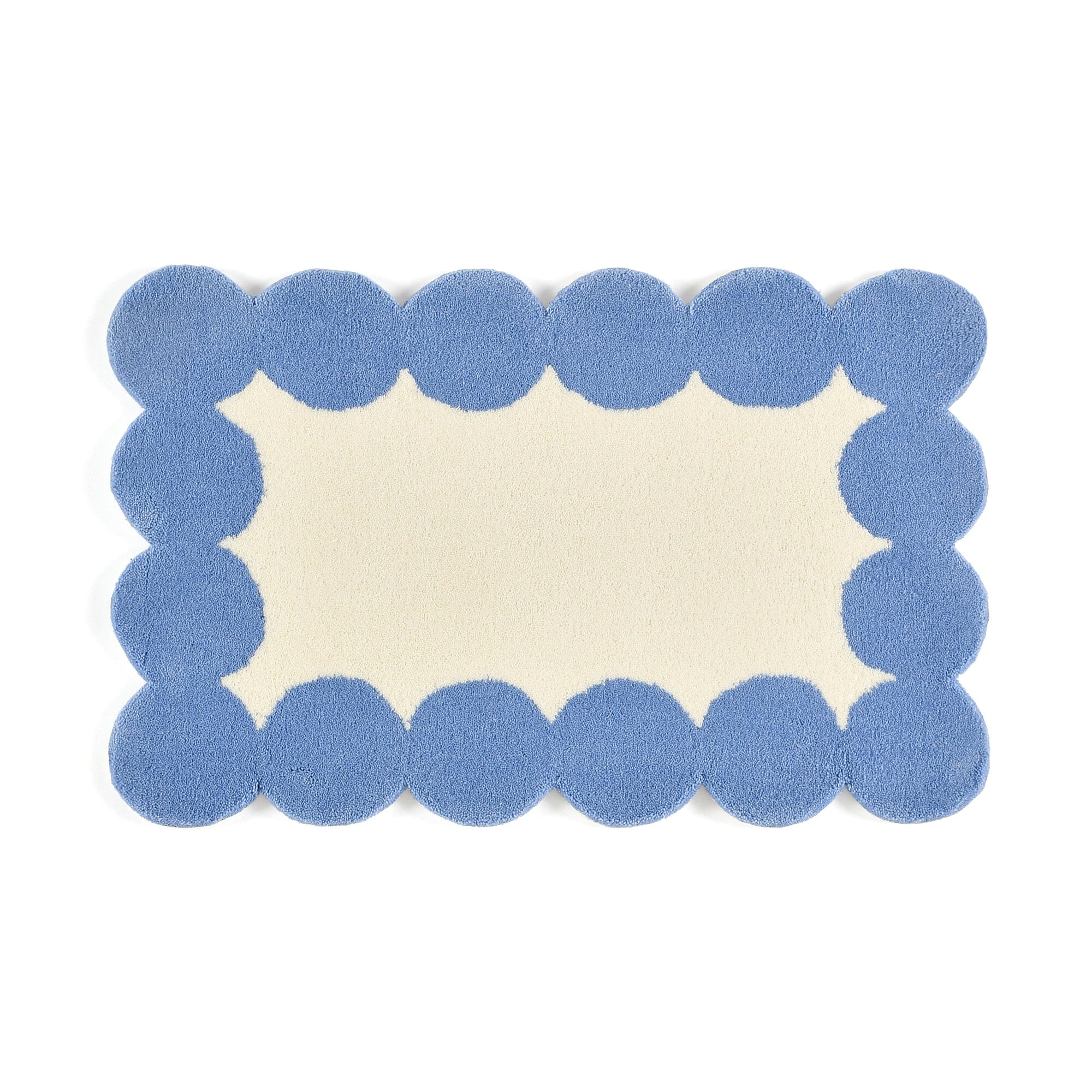 Dots Frame Mat 800 X 500 Ivory X Blue