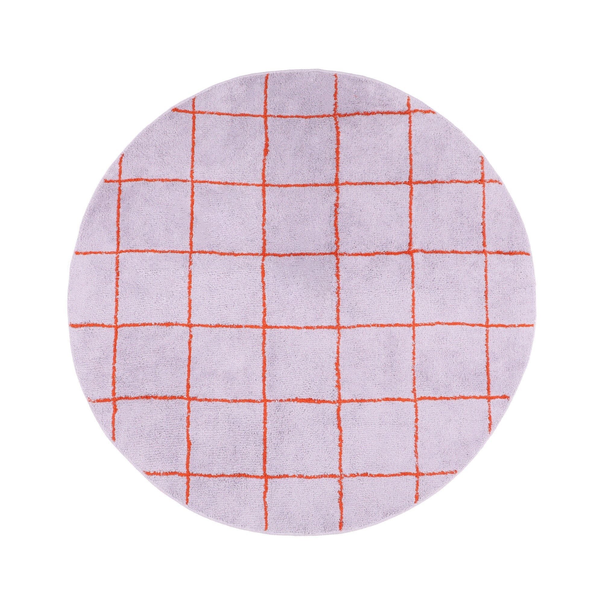 Windowpane Rug Round 1500 Purple X Orange