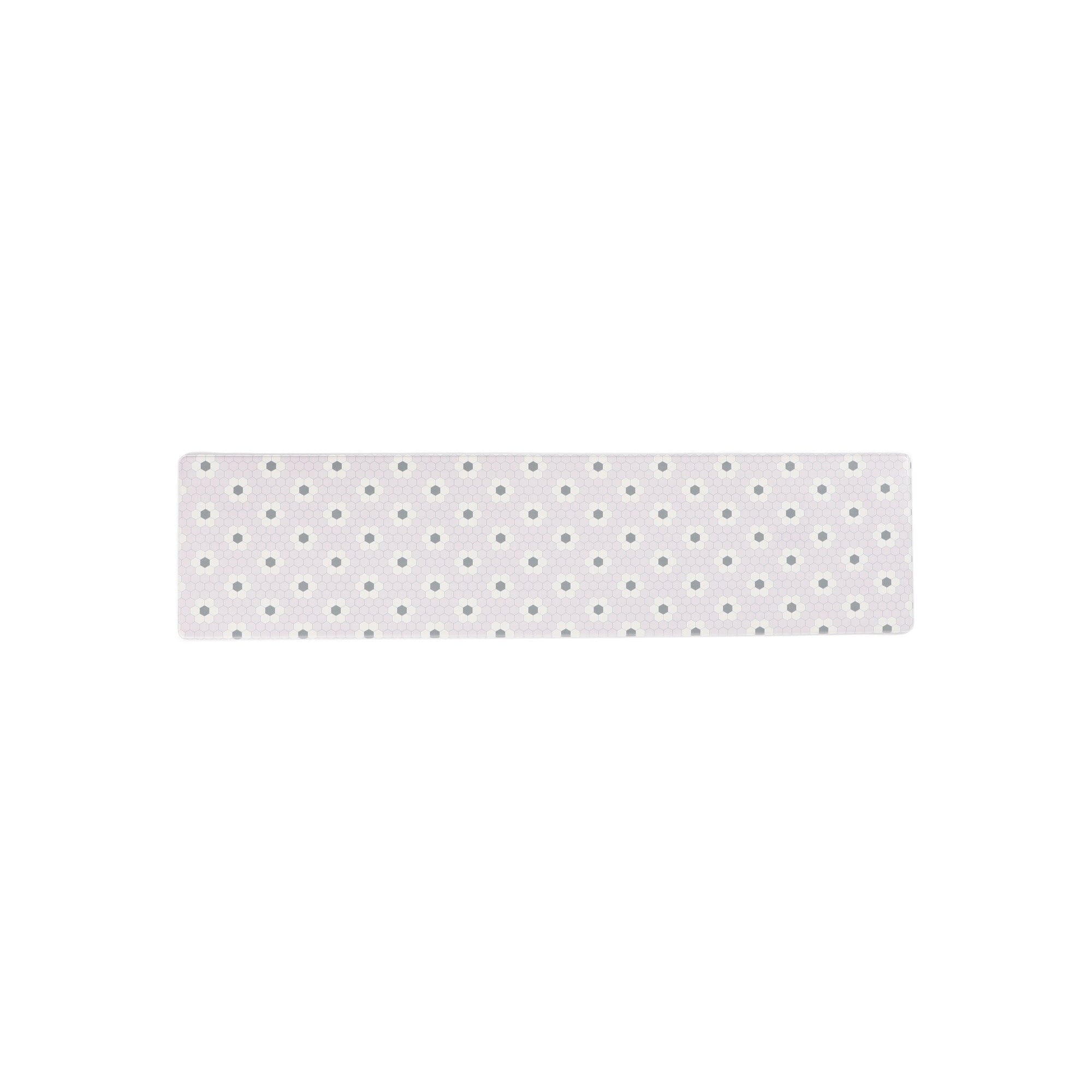 PVC Kitchen Mat Tile Medium Pink