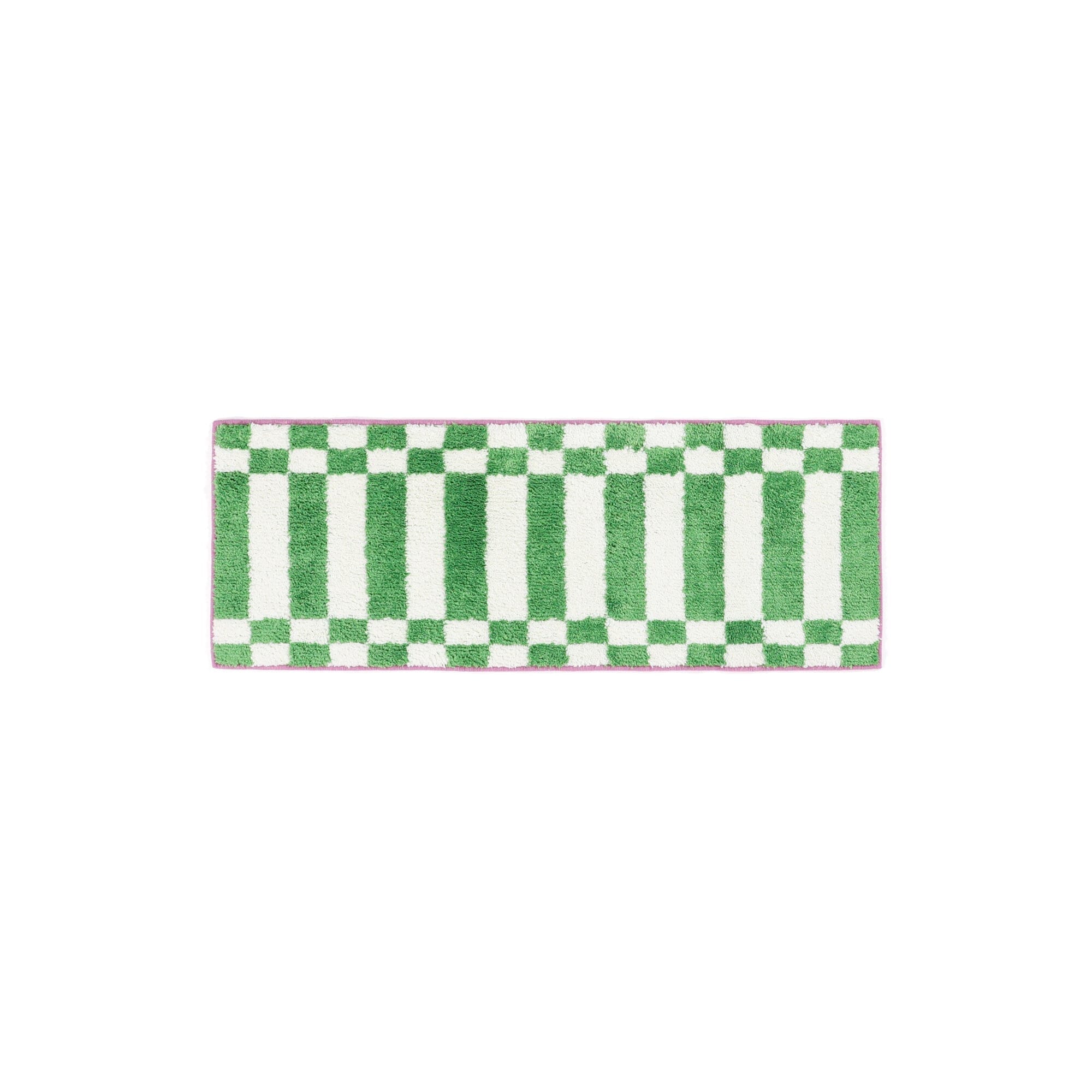 Checkerboard Kitchen Mat Small Green X Pink