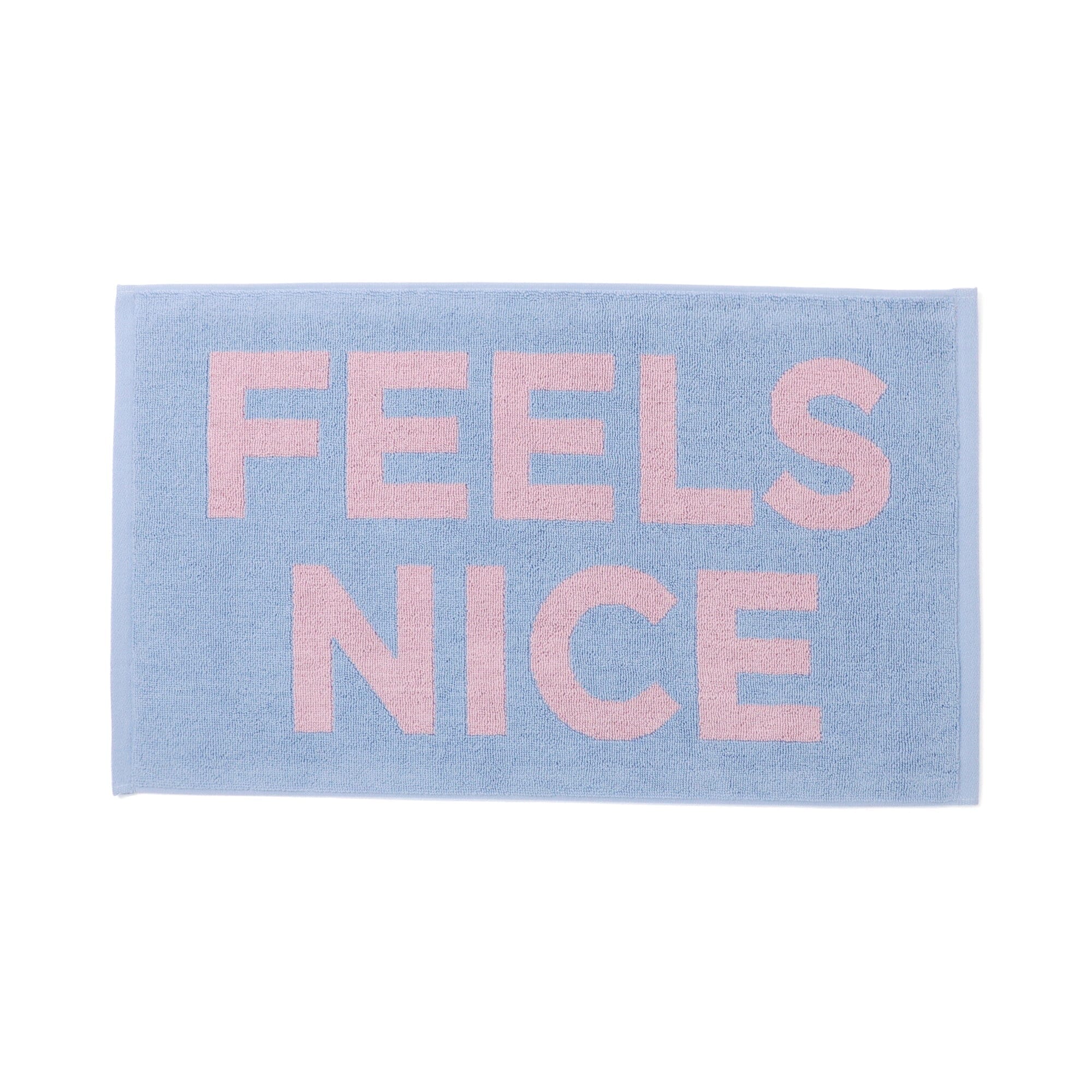Antibacterial And Deodorizing Towel Mat Typo Light Blue