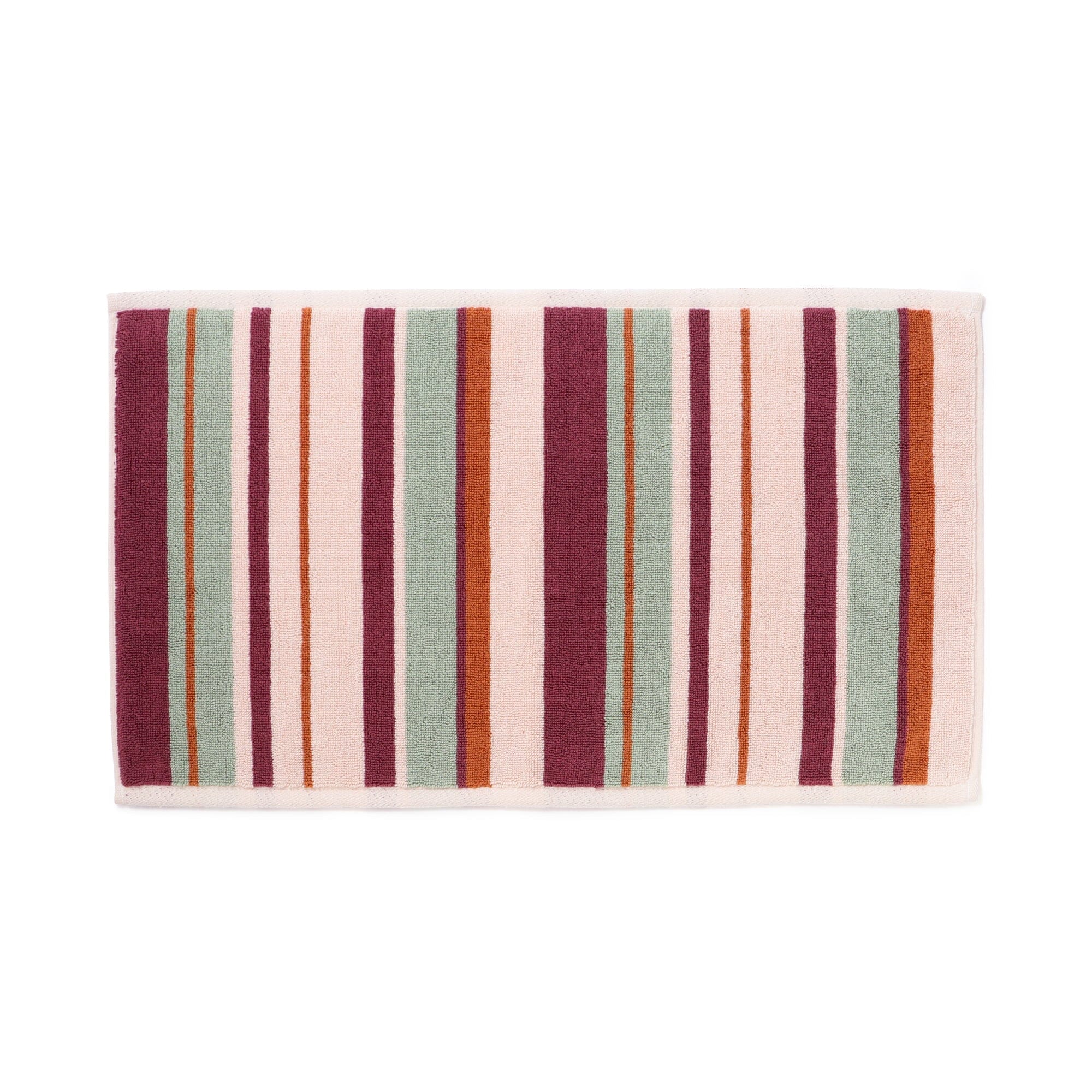 Antibacterial and Deodorizing Towel Mat Random Stripe Brown